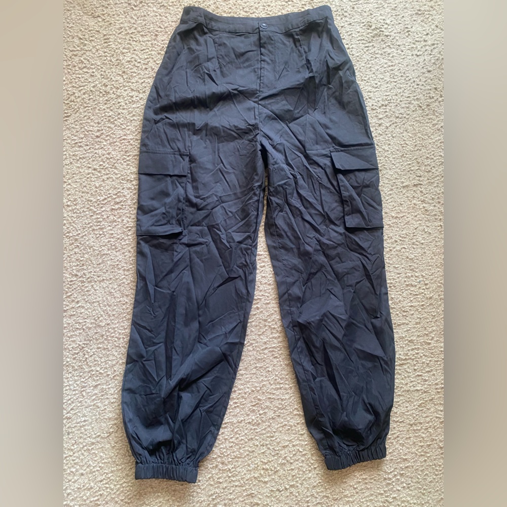 Boohoo High Waist Combat Pant Black Size 12